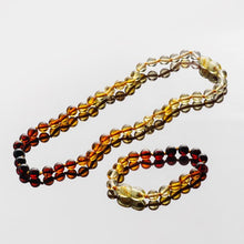 Load image into Gallery viewer, Baby&#39;s Amber Natural Teething Necklace and Bracelet Set, Rainbow - BabysAmber.com