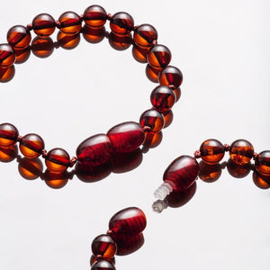 Baby's Amber Natural Teething Necklace and Bracelet Set, Cherry - BabysAmber.com